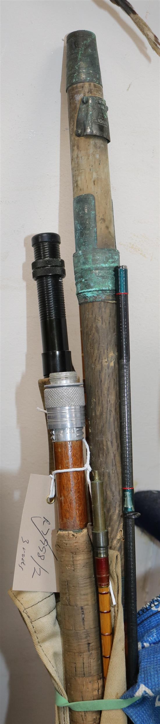 A quantity of fishing rods